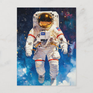 Ruimtevaartschilderij Briefkaart