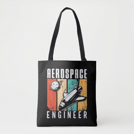 Ruimtevaarttechnicus Rocket Space Engineering Retr Draagtas (Voorkant)