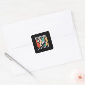 Ruimtevaarttechnicus Rocket Space Engineering Retr Vierkante Sticker (Envelop)