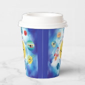 Ruimtevaartthema Buitenruimte Raket 1e verjaardag Papieren Bekers (Rechts)