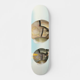 Ruimtevaartuig die door een planeet vliegen skateboard