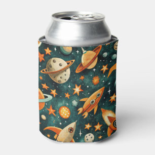  ruimtevaartuig Rocket Ships Pattern -Cosmos(3) Blikjeskoeler