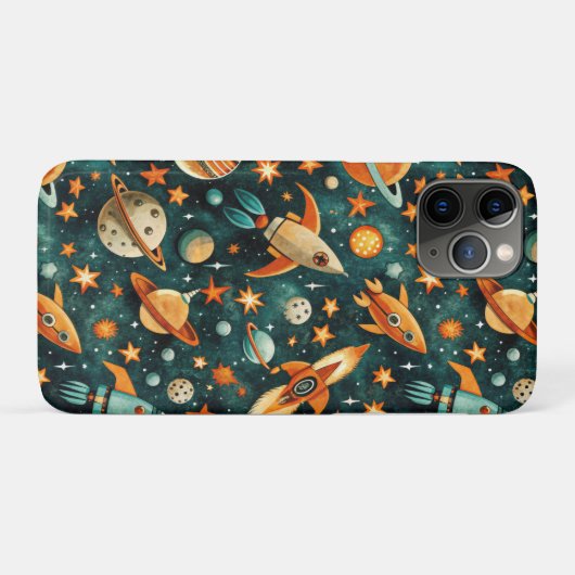ruimtevaartuig Rocket Ships Pattern -Cosmos(3) Case-Mate iPhone Case (Achterkant (horizontaal))