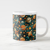 ruimtevaartuig Rocket Ships Pattern -Cosmos(3) Extra Grote Beker (Rechts)