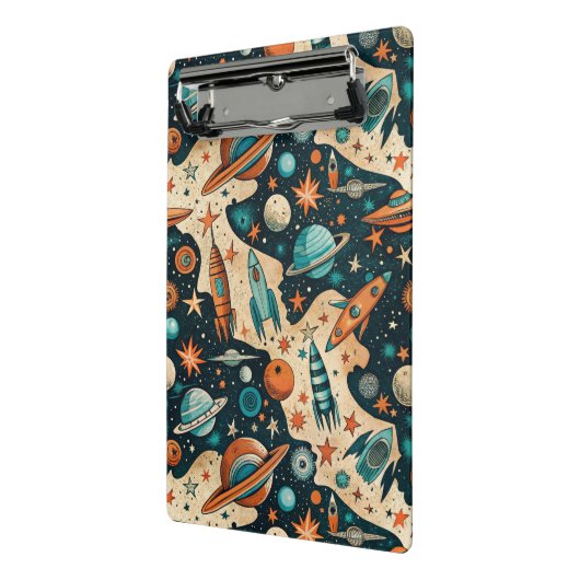  ruimtevaartuig Rocket Ships Pattern -Cosmos(4) Mini Klembord (Angled2)