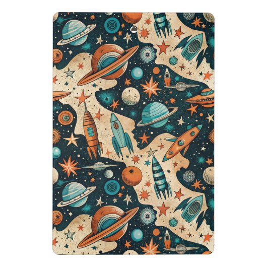  ruimtevaartuig Rocket Ships Pattern -Cosmos(4) Mini Klembord (Achterkant)