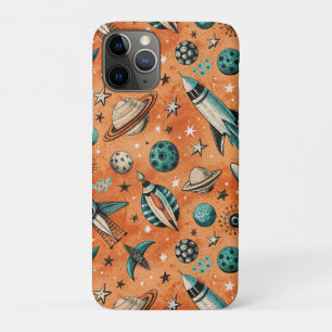 ruimtevaartuig Rocket Ships Pattern -Cosmos(5) iPhone 11 Pro Hoesje