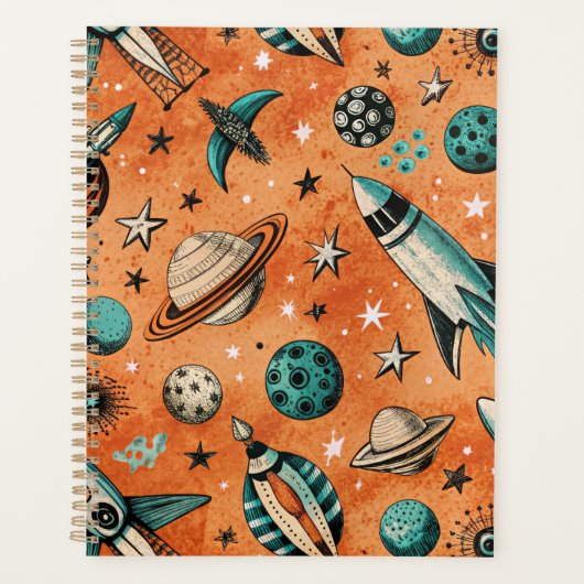 ruimtevaartuig Rocket Ships Pattern -Cosmos(5) Planner (Voorkant)