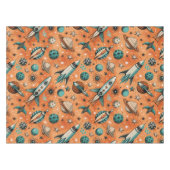 ruimtevaartuig Rocket Ships Pattern -Cosmos(5) Tafelkleed (Voorkant (Horizontaal))