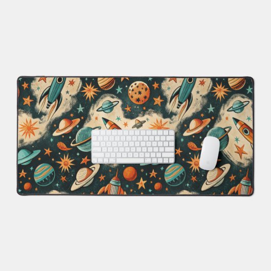  ruimtevaartuig Rocket Ships Pattern -Cosmos(6) Bureaumat (Keyboard & Muis)