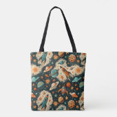  ruimtevaartuig Rocket Ships Pattern -Cosmos(6) Draagtas (Achterkant)