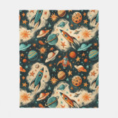 ruimtevaartuig Rocket Ships Pattern -Cosmos(6) Fleece Deken (Voorkant)