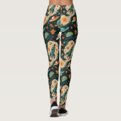 ruimtevaartuig Rocket Ships Pattern -Cosmos(6) Leggings (Achterkant)