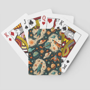 ruimtevaartuig Rocket Ships Pattern -Cosmos(6) Pokerkaarten