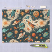 ruimtevaartuig Rocket Ships Pattern -Cosmos(6) Tissuepapier (Craft)