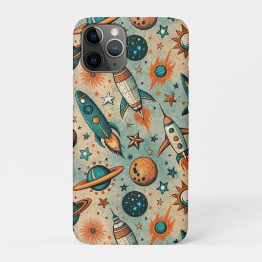 ruimtevaartuig Rocket Ships Pattern -Cosmos(7) Case-Mate iPhone Case (Achterkant)