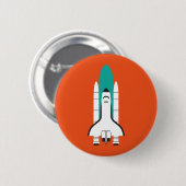 ruimtevaartuig ronde button 5,7 cm (Voorkant /achterkant)