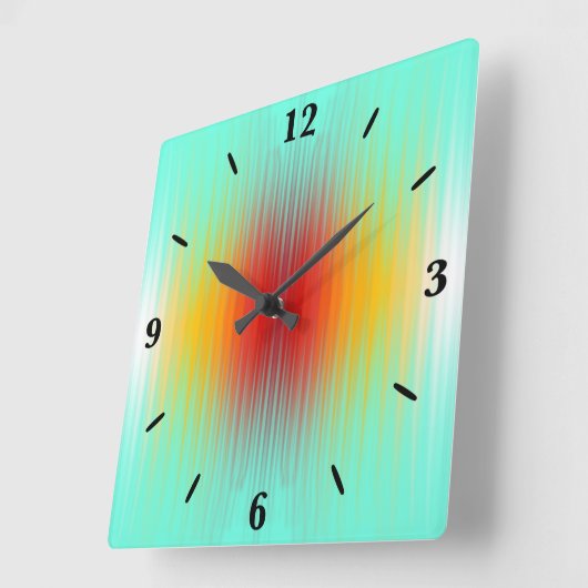 Ruimtevaartuig terugkeer plasma veld kleuren Abstr Vierkante Klok (Hoek)