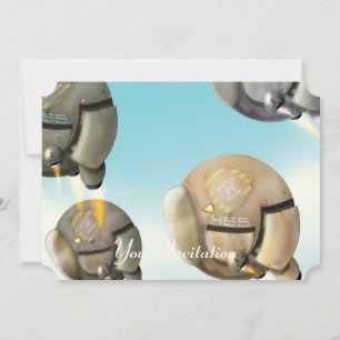 Ruimtevaartuigen die door een planeet vliegen kaart