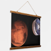 Ruimtevaartuigen met de Perseverance Rover Hangend Wandkleed (Gebogen)