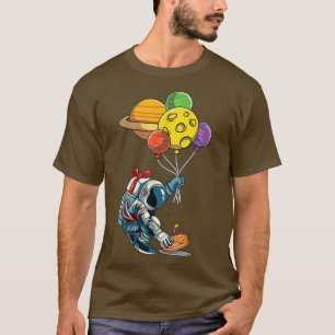 Ruimtevaartwetst Astronaut Birthday Buitenspace Bi T-shirt