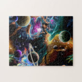 Ruimteverneveling en -planten legpuzzel (Horizontaal)