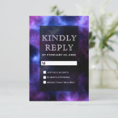 Ruimteverneveling Paars Galaxy RSVP (Staand voorkant)