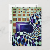 Ruimtevervorming Abstract Briefkaart (Voorkant / Achterkant)