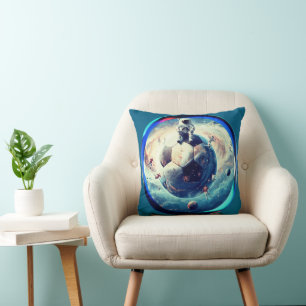 Ruimtevoetbal astronaut kussen