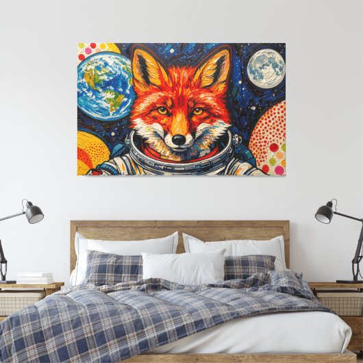 RUIMTEVOSSEN 2 CANVAS AFDRUK (Insitu (Slaapkamer))