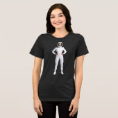 Ruimtevrouw Tri-Blend Shirt (Voorkant volledig)