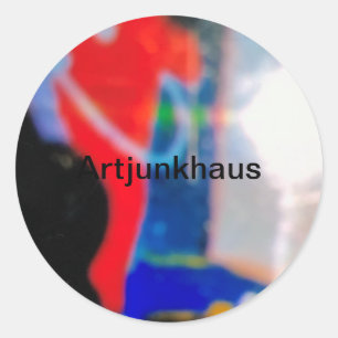 Ruimtewandeling Abstract Jeff Hankamer Artjunkhaus Ronde Sticker