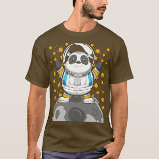 Ruimtewetenschap Dierenastronaut Panda T-shirt