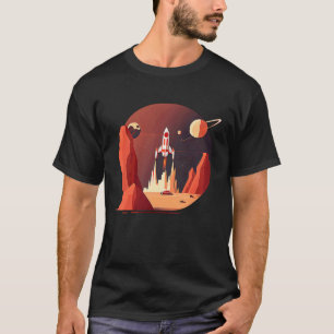 ruimtewetenschap Mars Fiction Geek Solar Syst T-shirt