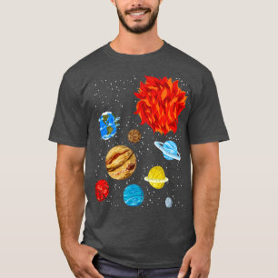 Ruimtewetenschappen universe planeten Astronaut As T-shirt