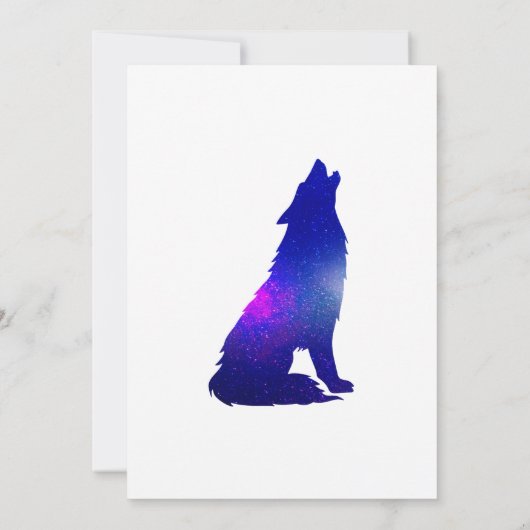 Ruimtewolfskuiken - Kies achtergrondkleur Kaart (Achterkant)