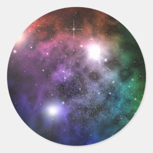 Ruimtewolken Ronde Sticker