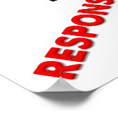 Ruiné Par Responsabilité Drôle Poster (Coin)