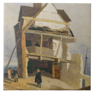 Ruined House, c.1807-10 (olie op karton gemonteerd Tegeltje