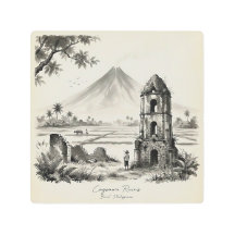 Ruines de Cagsawa & Volcan Mayon Philippines