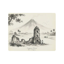 Ruines de Cagsawa & Volcan Mayon Philippines