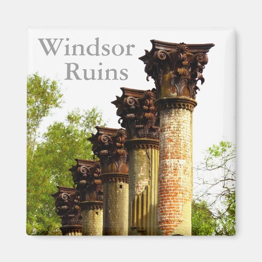 Ruines de Windsor Mississippi aimant frigo (Devant)
