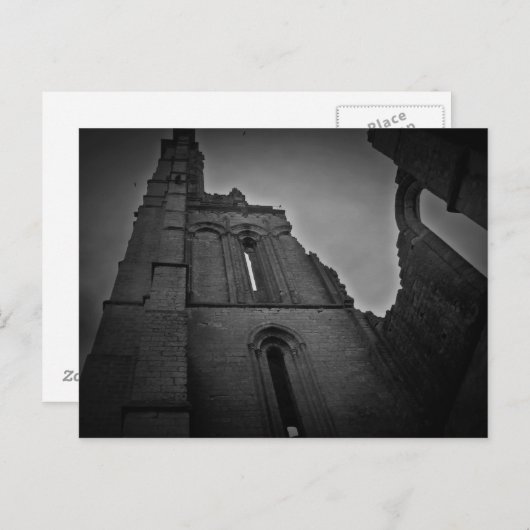 Ruines gothiques foncées souvenir carte postale (Devant / Derrière)