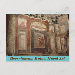 Ruines Herculaneum, Art Mural, Italie Carte postal