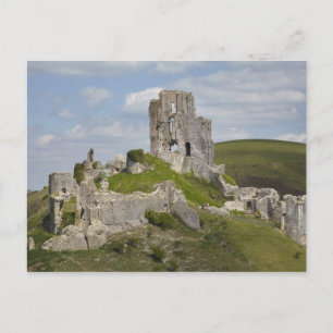 Ruïnes van Corfe Castle, nabij Wareham, Dorset, Briefkaart
