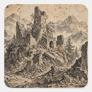 Ruïnes van de Gevallen Toren Sticker