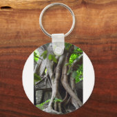 Ruïnes van een tempel verloren in een groot oerwou sleutelhanger (Voorkant)