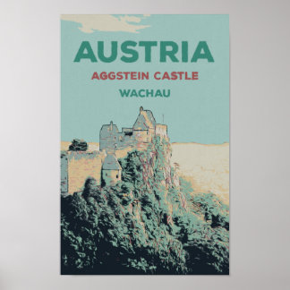 Ruïnes van het kasteel van Aggstein, Wachau, Ooste Poster
