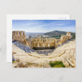 ruïnes van het oude theater van Herodion Atticus Briefkaart (Voorkant / Achterkant)