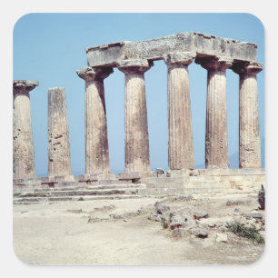 Ruins of the Temple of Apollo, c.550 BC Vierkante Sticker